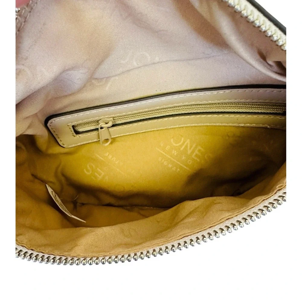 Jones New York Signature Fanny Bag Belt Off White Gray Front‎ & Back Zipper
